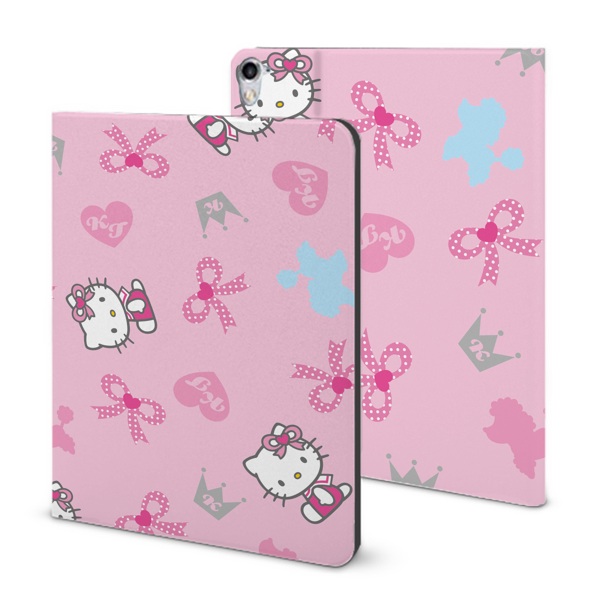 （画像用） Hello Kitty ハローキティ IPad ケース ブック型 PUレザー TPU 耐衝撃 軽量 薄型 ペン収納なし 全面保護 IPad 各モデル対応